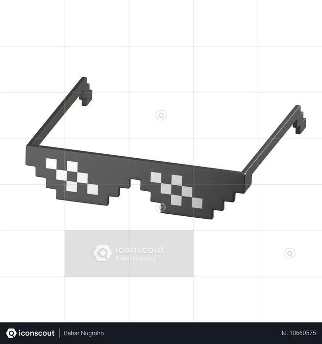 Lunettes de pixels  3D Icon