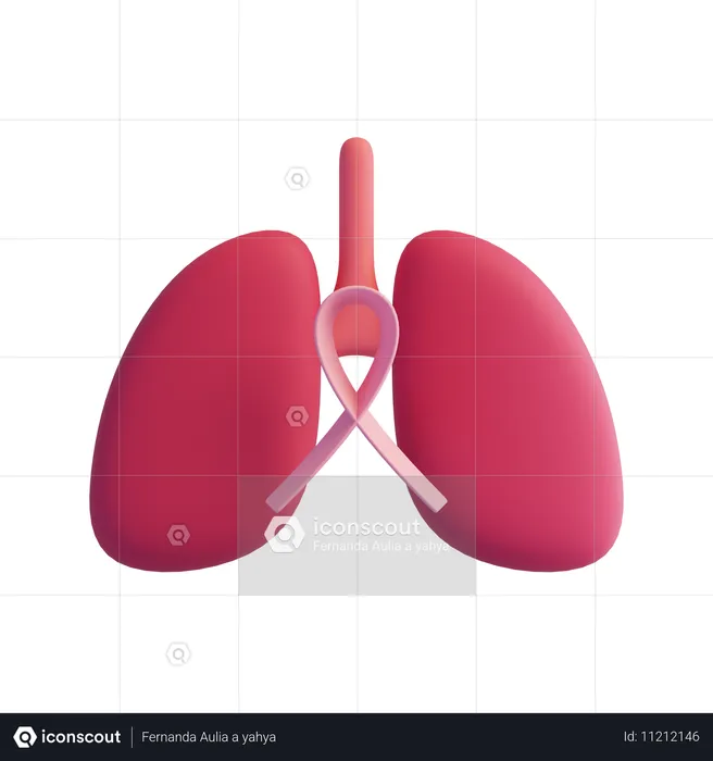 Lung cancer  3D Icon