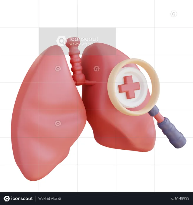 Lung Checkup  3D Icon
