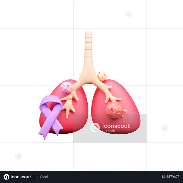 Lungs Cancer  3D Icon