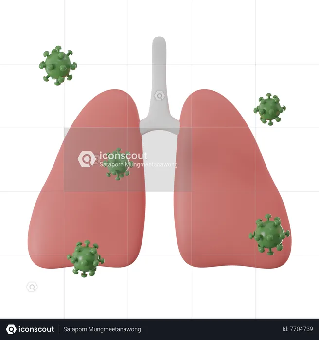 Lungs Infection  3D Icon