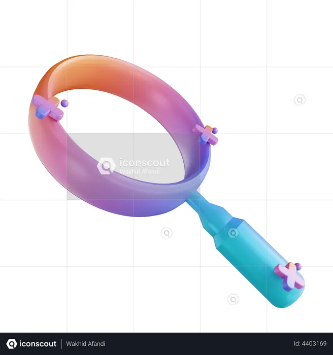 Lupe  3D Illustration