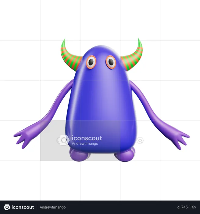 Lustige Monster  3D Icon