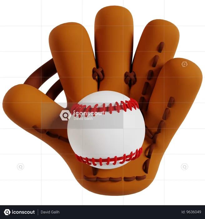 Luva de beisebol captura esporte  3D Icon
