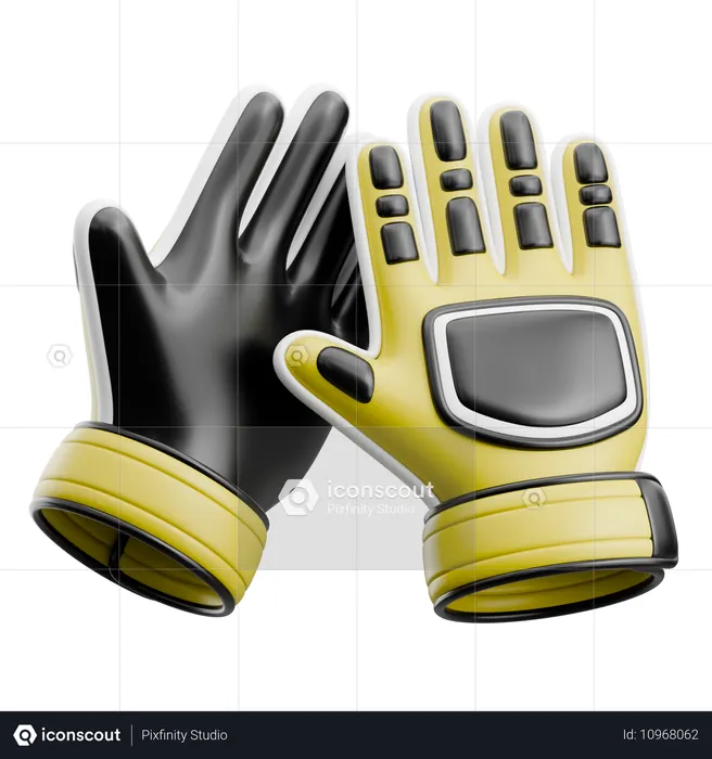 Luvas de goleiro  3D Icon