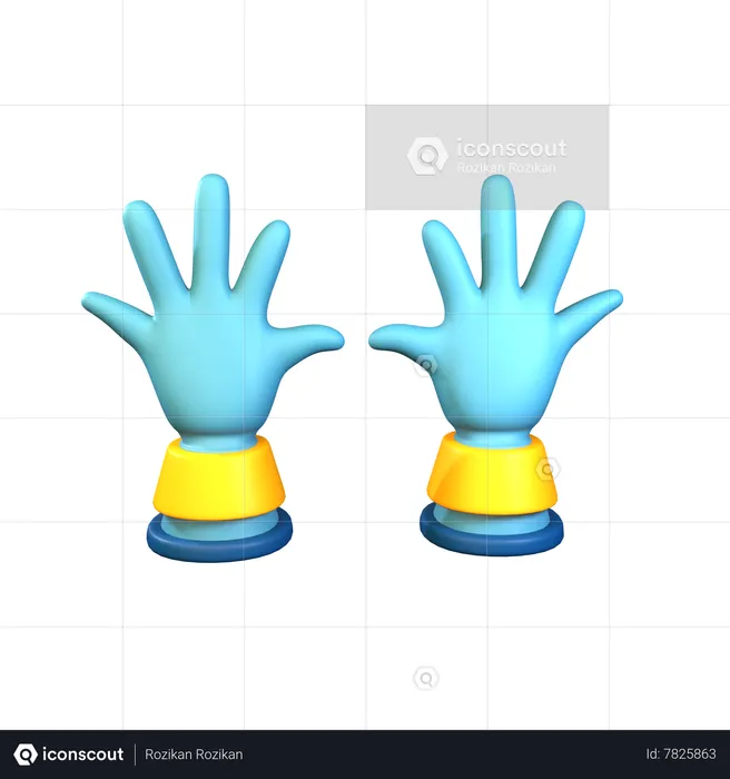 Luvas de trabalhador  3D Icon
