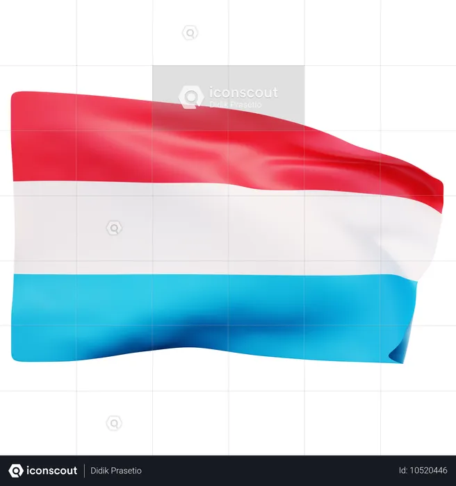 Luxembourg Flag Flag 3D Icon