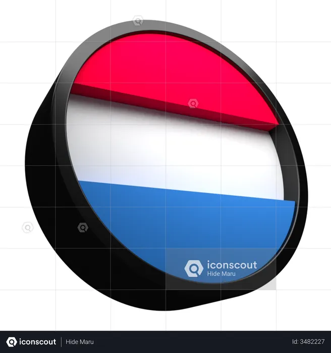 Luxemburg-Flagge Flag 3D Flag