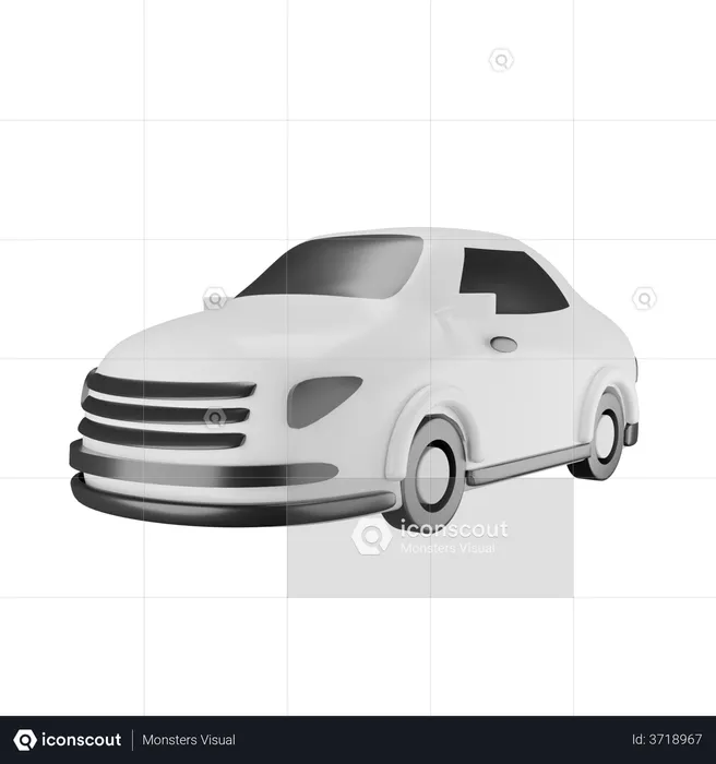 Luxurious Car  3D Illustration