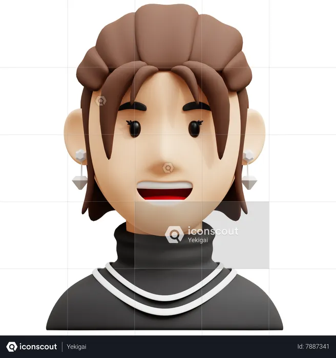 Luxury Girl  3D Icon
