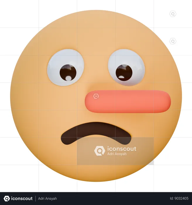 Lying Face Emoji 3D Icon