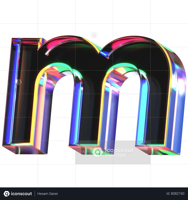 M 편지  3D Icon