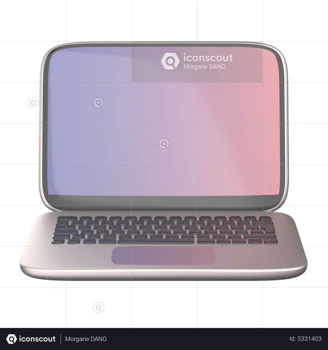 Mac laptop  3D Icon