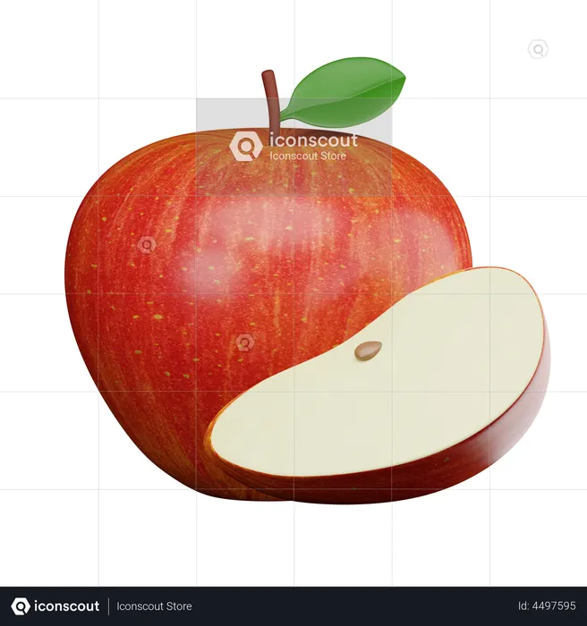 Maçã  3D Illustration