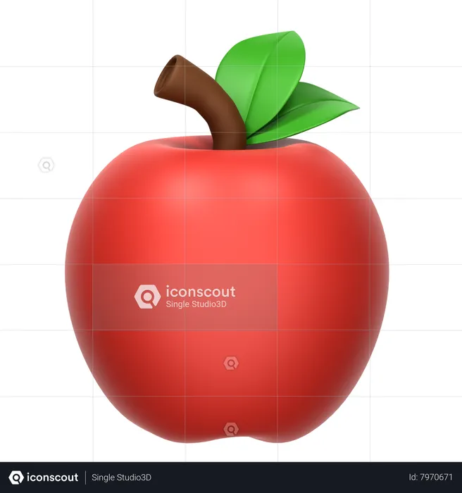 Fruta Maçã  3D Icon