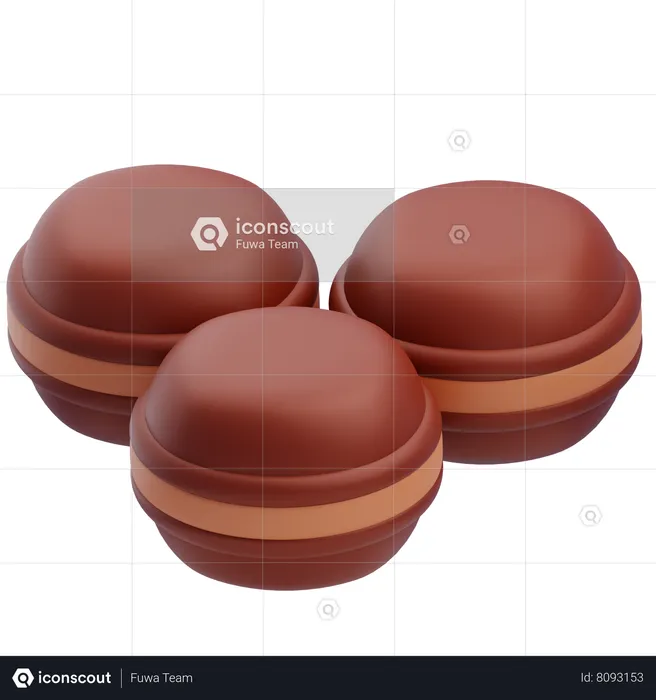 Macarrão de chocolate  3D Icon