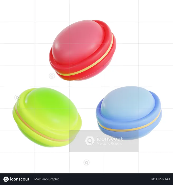 Macarons  3D Icon