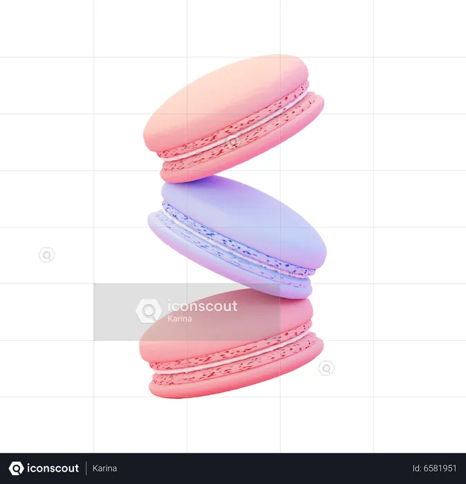 Macarrón  3D Icon