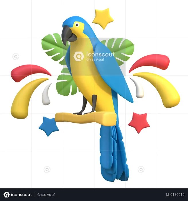 Macaw Bird  3D Icon