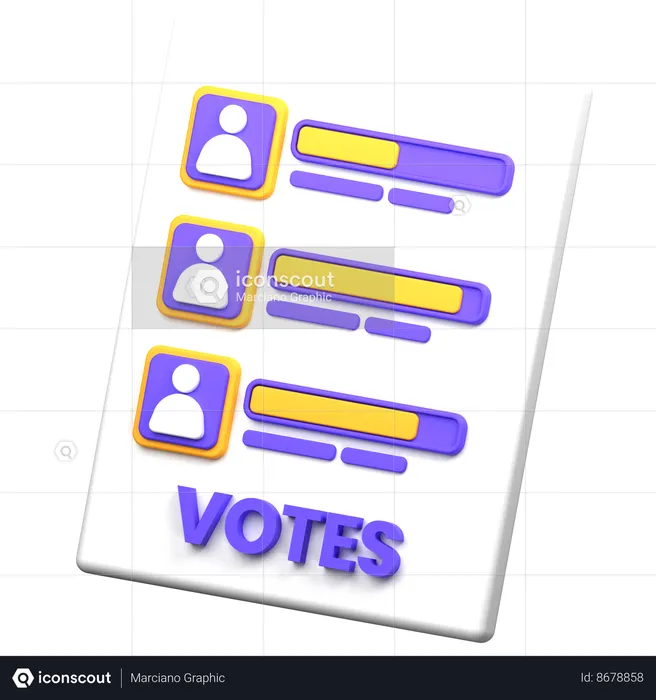 Machine à voter  3D Icon