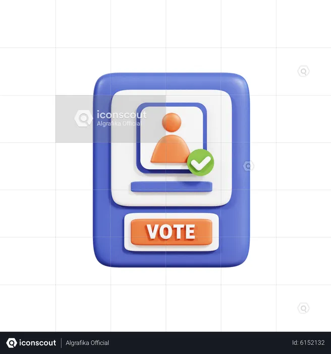 Machine à voter  3D Icon