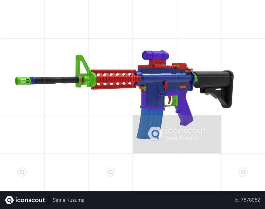 Machine Gun  3D Icon