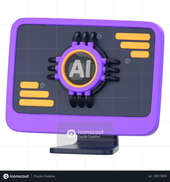 Machine learning  3D Icon