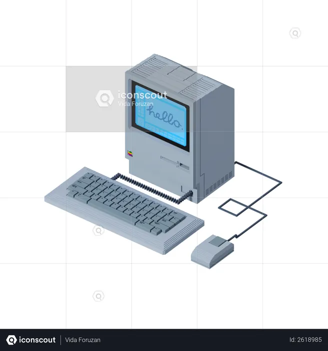 Macintosh Computer  3D Illustration