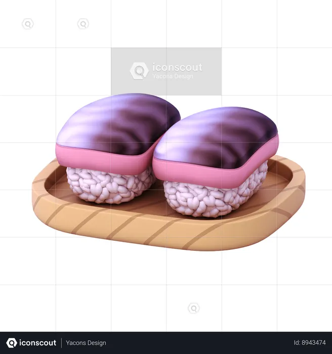 Mackerel Nigiri  3D Icon