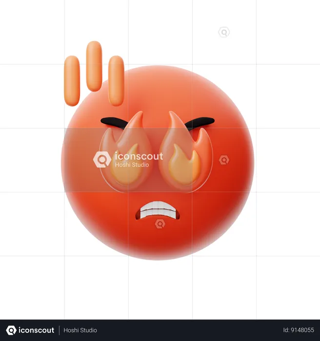 Mad Emoji 3D Icon