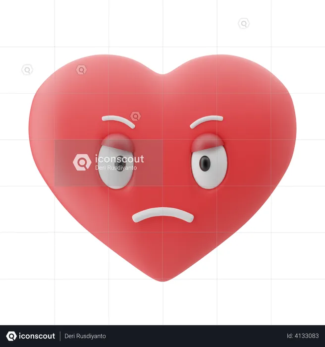 Mad Heart Emoji 3D Emoji