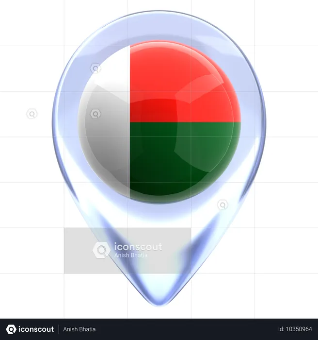 Madagascar Flag 3D Icon