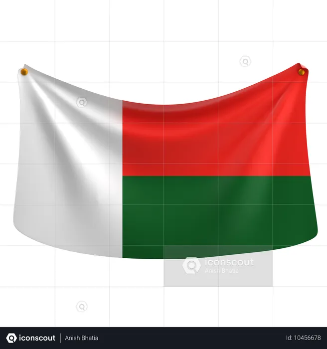 Madagascar Flag 3D Icon