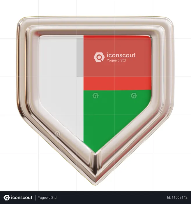 Madagascar Flag Flag 3D Icon