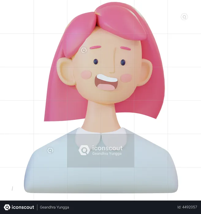 Mädchen  3D Icon
