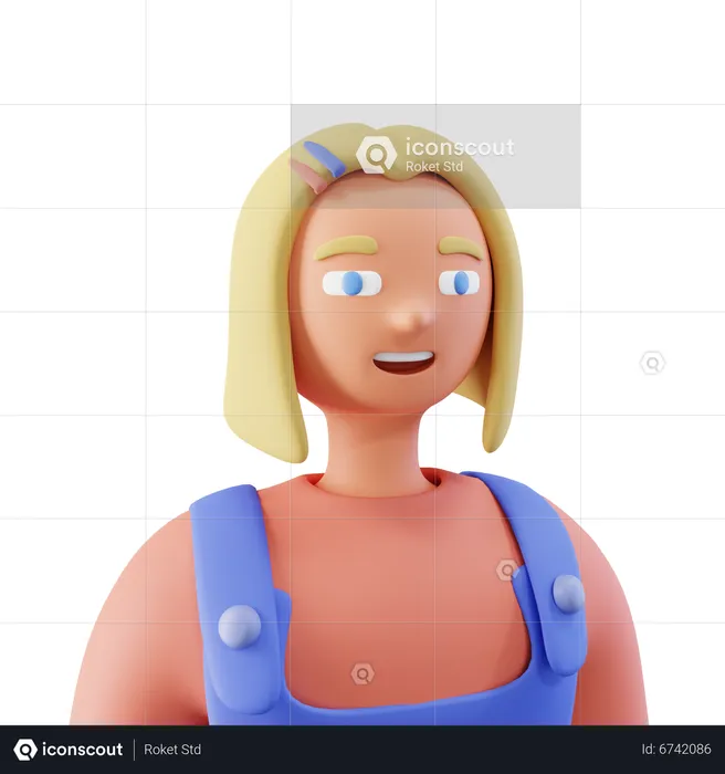 Mädchen  3D Icon