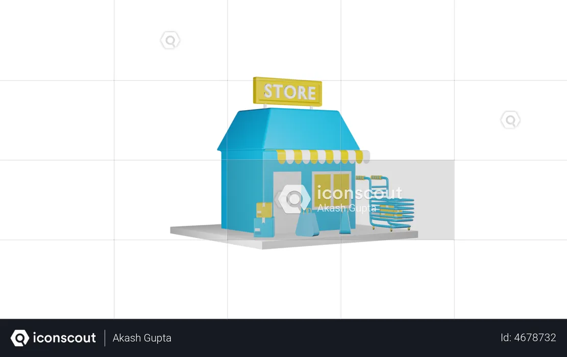 Magasin  3D Illustration