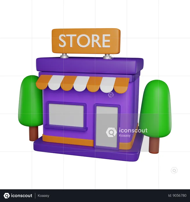 Magasin de détail  3D Icon