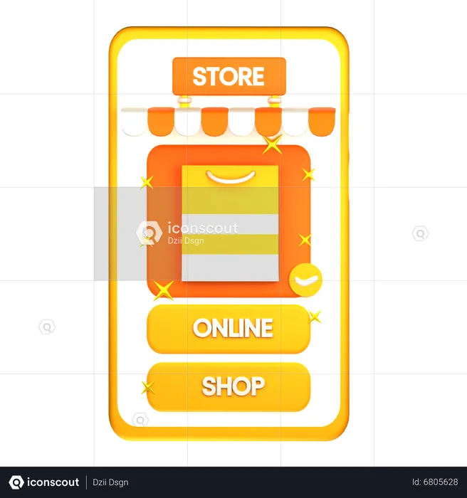 Magasin mobile  3D Icon