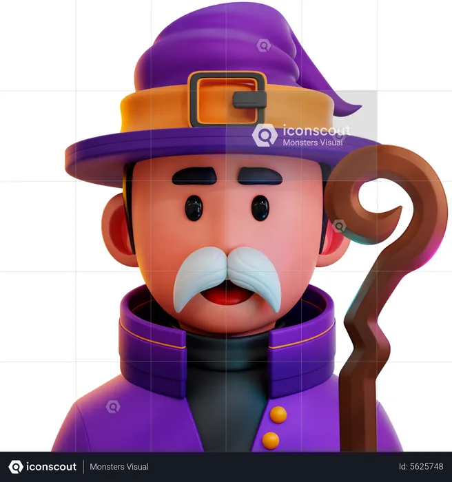 Mage Wizard  3D Icon