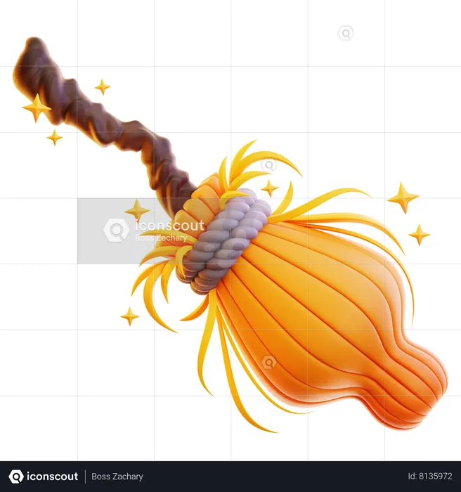 Magic Broom  3D Icon