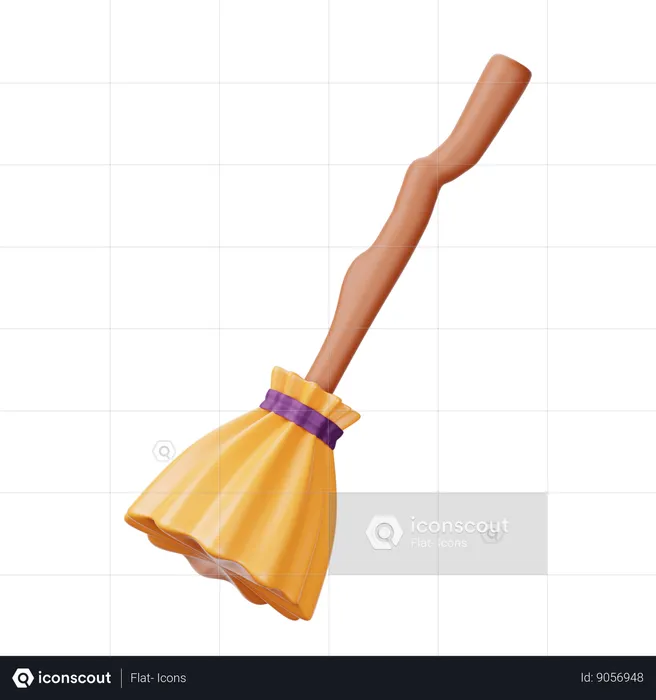 Magic Broom  3D Icon