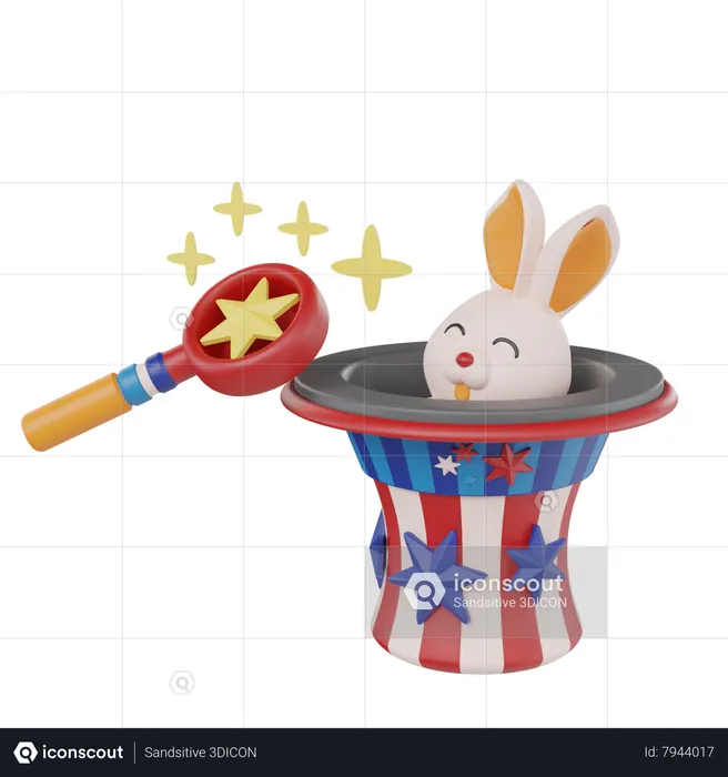 Magic Hat Rabbit  3D Icon