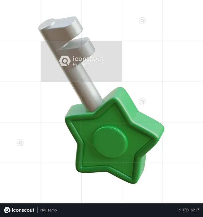 Magic Key  3D Icon