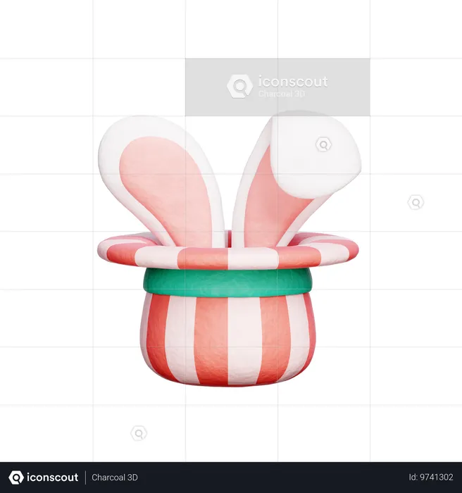 Magic Rabbit Hat  3D Icon