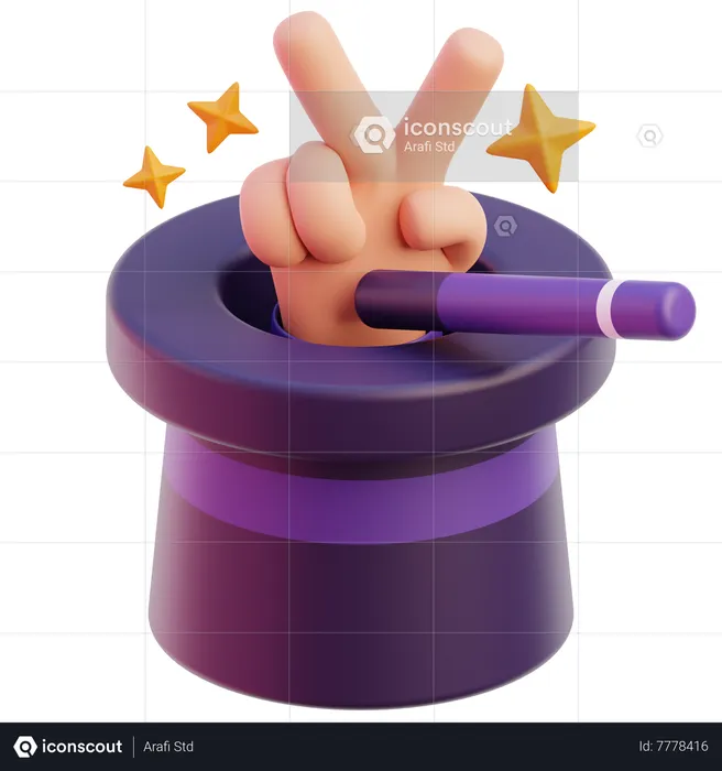 Magic trick  3D Icon