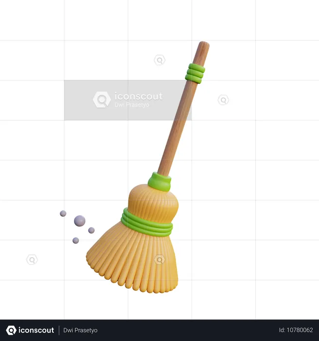 Magical broom  3D Icon