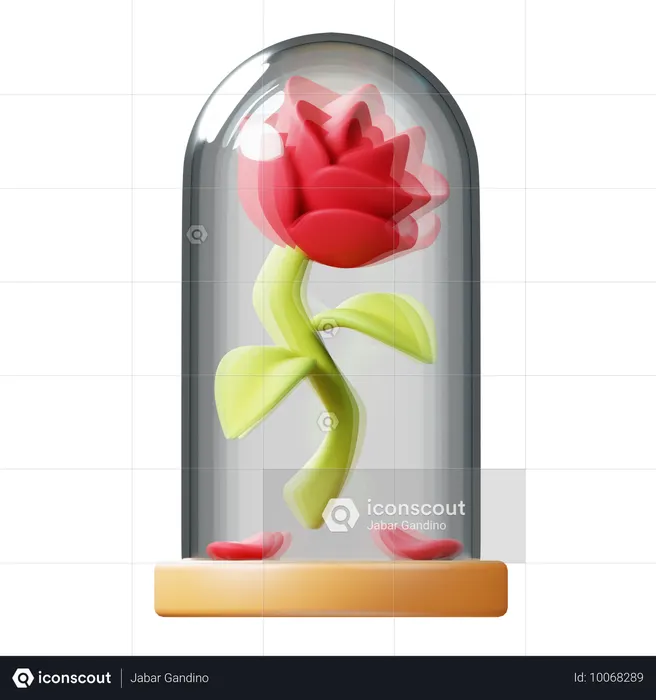 Magical Rose  3D Icon