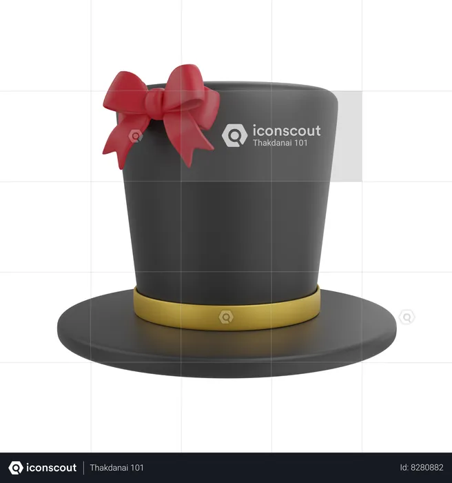 Magician Hat  3D Icon