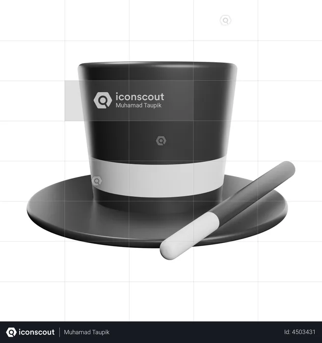 Magician Hat  3D Illustration